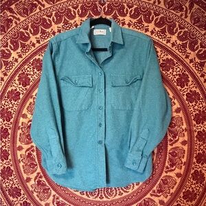 L.L. Bean Turquoise Button-Up Shirt